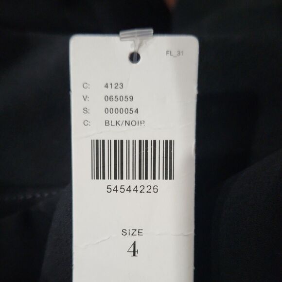 NWT Anthropologie Zinnia Trouser Asymmetrical Tulip Flare Trouser, Black, Size 4 - Picture 6 of 10